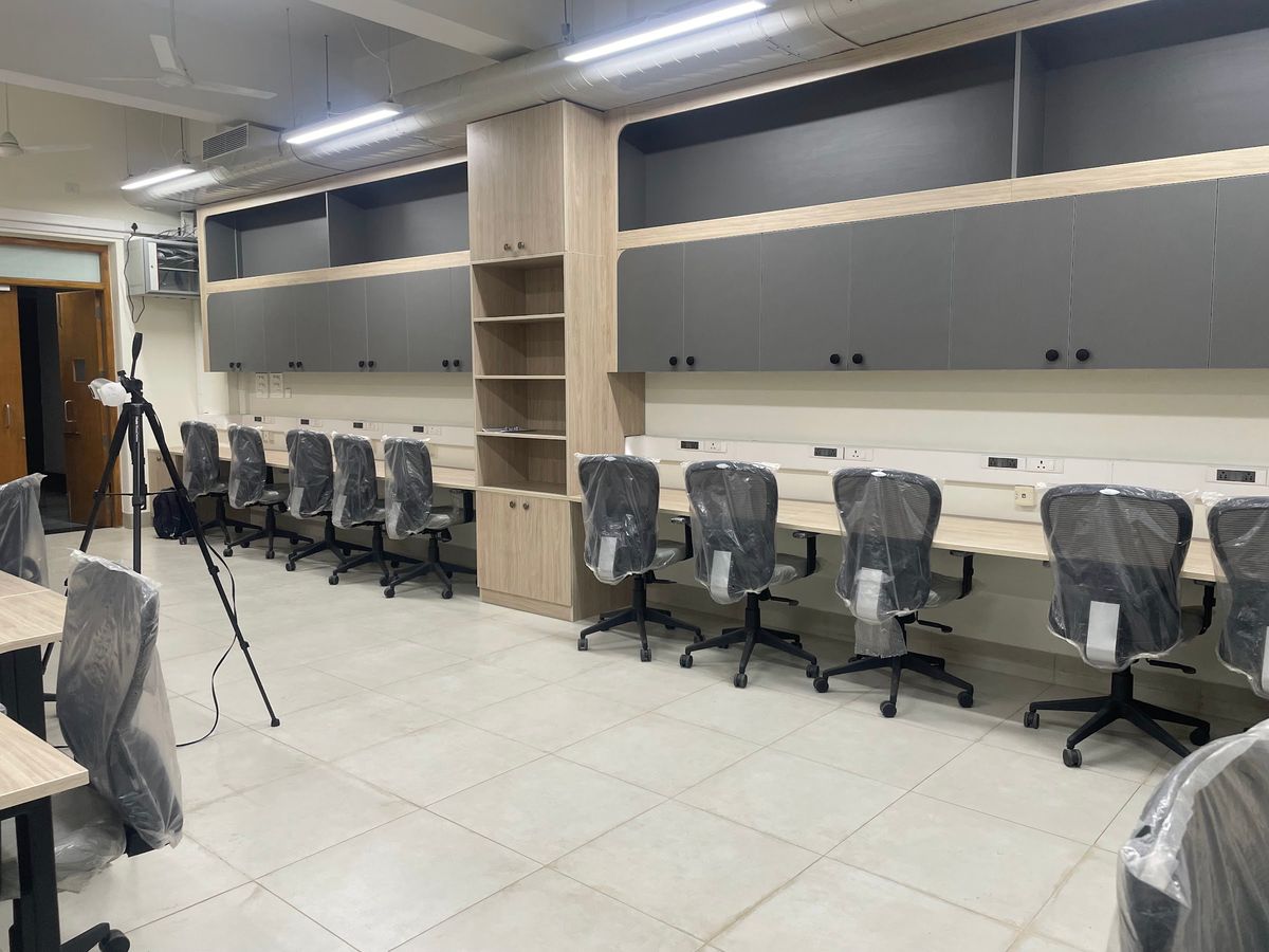 Open Office with Wall Desks
