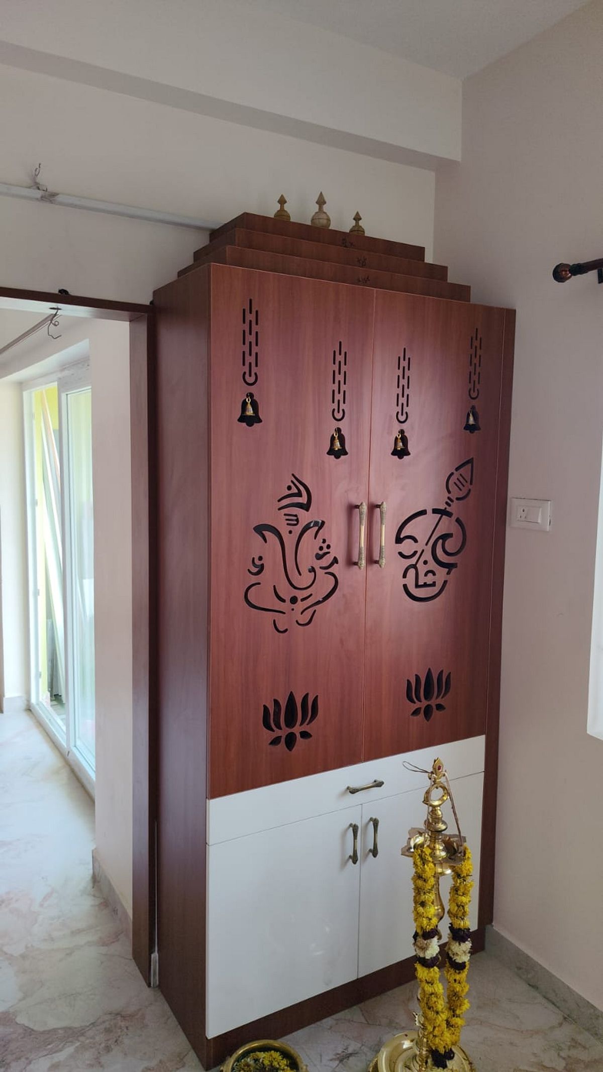 Carved Wooden Pooja Mandir