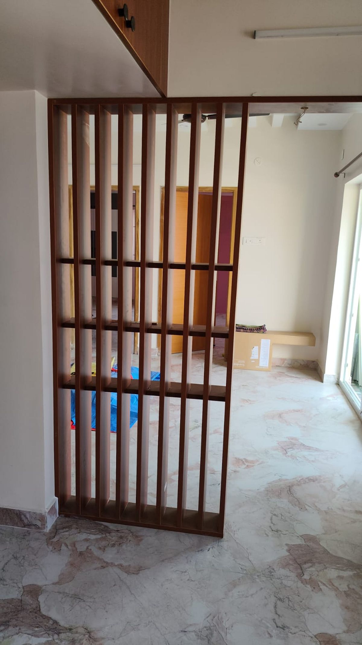 Wooden Slatted Room Partition