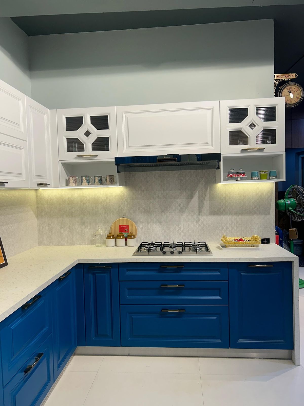 Royal Blue & White Kitchen