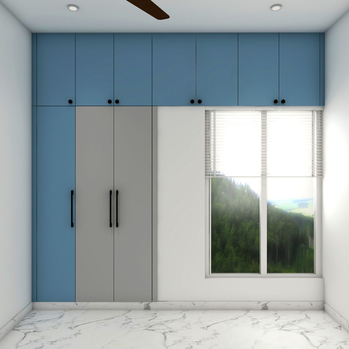 Blue & Grey Bedroom Wardrobe