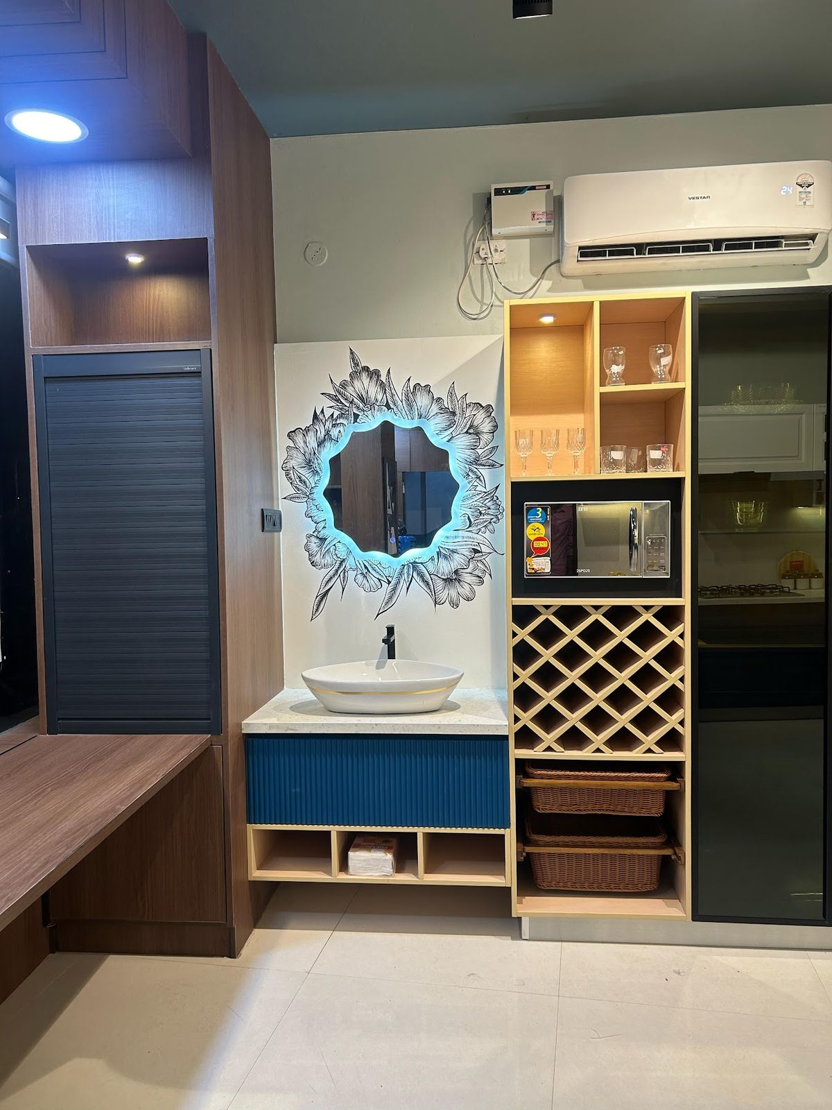Modern Vanity & Bar Unit