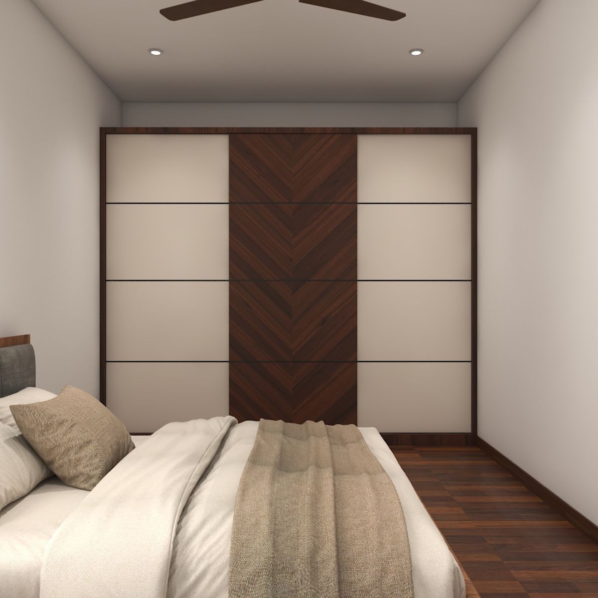 Chevron Pattern Bedroom Wardrobe